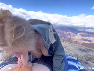 EPIC HIKING FUCKING A BIG BOOTY AMATEUR BLONDE ON TOP OF A CLIFF - oversexed Hiking ft Molly Pills POV 4