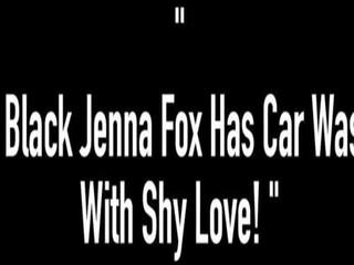  Young Black Jenna Fox Has Car Wash dirty video With Shy Love!
